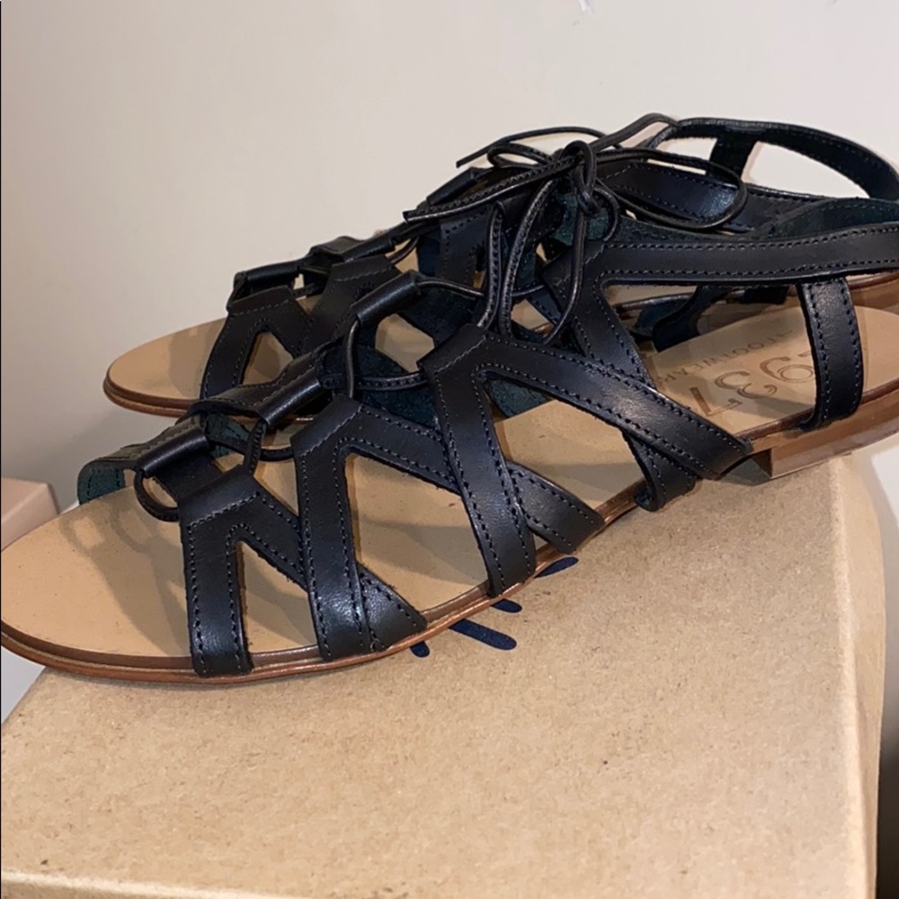 Madewell gladiator corset black sandals size 8